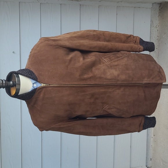 McGregor Other - MCGREGOR Suede Scotchguard‎ Leather Mens Large Full Zip Jacket 50s 60s VTG RARE